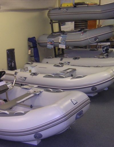 inflatable life rafts in show room